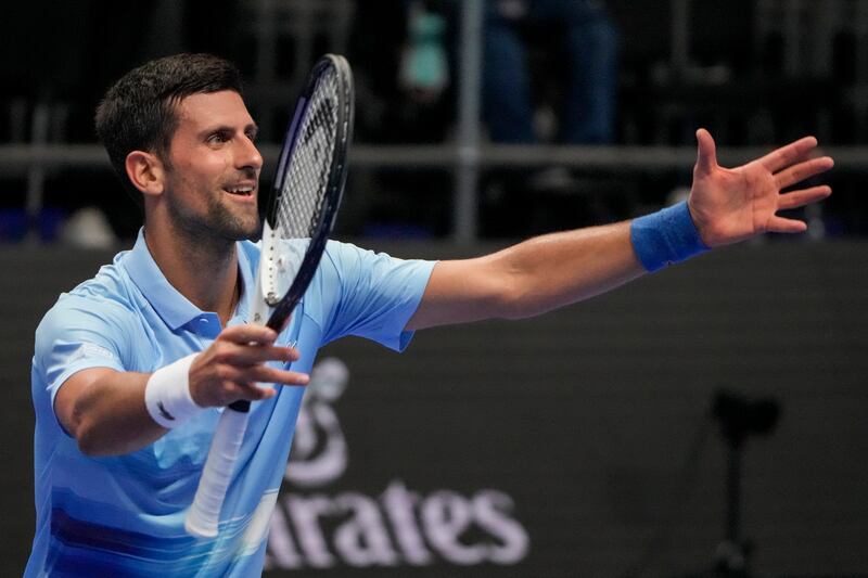 Serbia's Novak Djokovic will headline the men's draw for the World Tennis League in Dubai in December. AP Photo