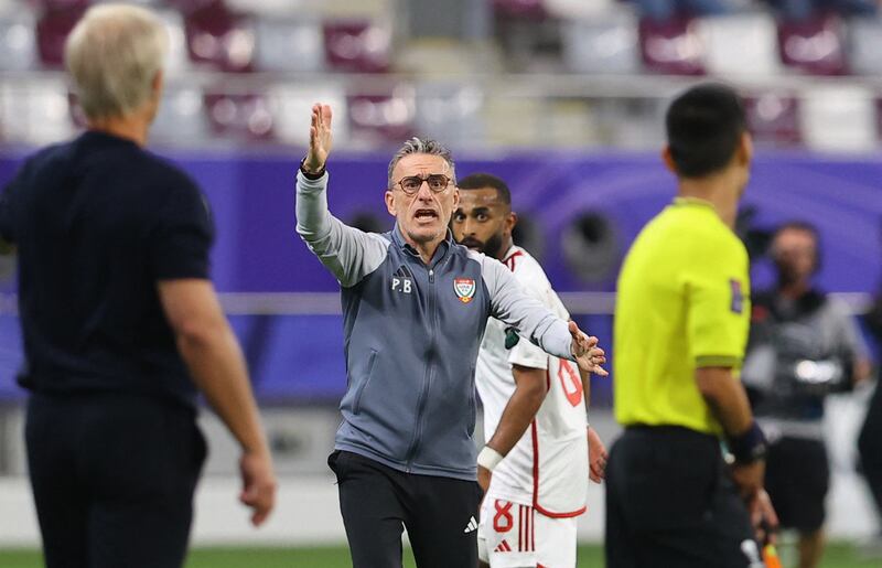 UAE manager Paulo Bento during the Asian Cup match against Hong Kong at the Khalifa International Stadium in Qatar. Reuters