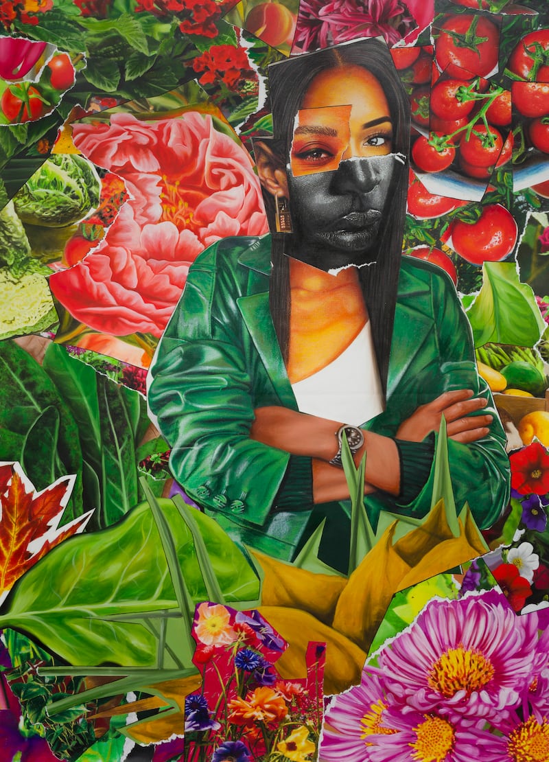 Amponsah developed his large-scale lush portraits during the pandemic