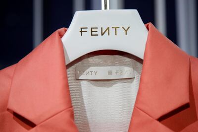 A creation from singer and designer Rihanna's Fenty is seen in a pop-up store as Rihanna presents her first collection with LVMH for the new label, Fenty, which includes ready-to-wear and accessories, such as shoes, sunglasses and jewellery, Paris, France May 22, 2019. Picture taken May 22, 2019.    REUTERS/Charles Platiau