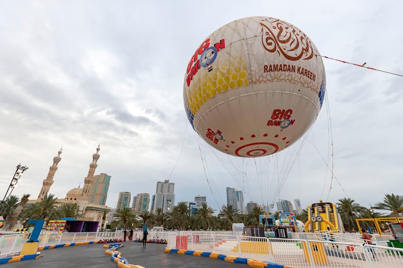 Sharjah's newest entertainment attraction, The Big Balloon Ride, is located at Al Majaz Waterfront. All photos: Chris Whiteoak / The National