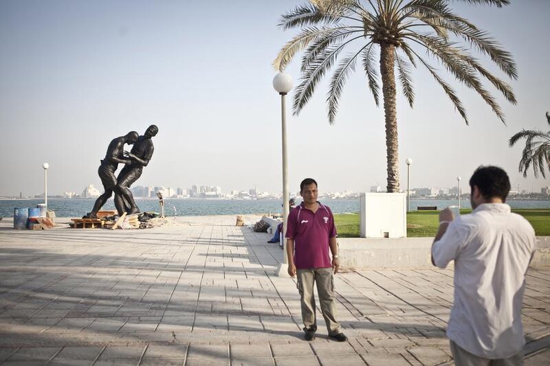 Jean Paul Engelen, the director of Public Art for the Doha Museums Authority, told Doha News, "It's an impressive piece ... It shows that, although we sometimes treat footballers like gods - they're just human beings." Natalie Naccache for The National