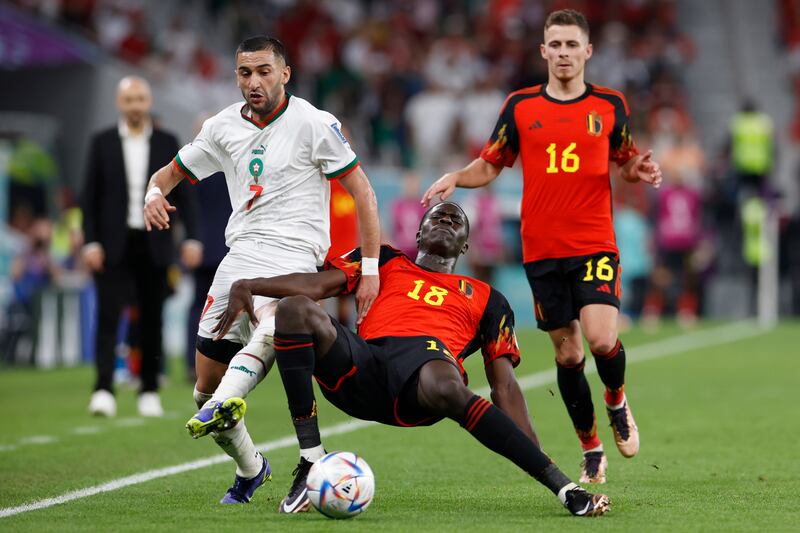 Hakim Ziyech, 9 – Always looked one of the more dangerous players, and he thought he’d given his side the lead when he converted from a free-kick. However, after a VAR check, Saiss was adjudged to have been offside. Came close again from distance following a progressive move from Morocco, but his effort drifted over the bar. Cut the ball back for Aboukhal to put the game beyond doubt.  EPA