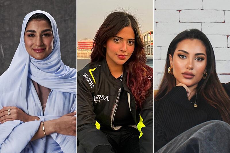 Nouf Omar, Jazie Suwaidi and Hamda Taryam are three Emirati women who are trailblazing in their own fields. Photo: Nouf Omar;  Hamda Taryam / Instagram; Flaunte