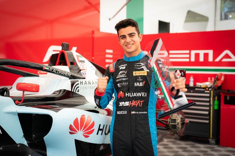 Rashid Al Dhaheri has made a big impression in his first season in F4 in Italy. Photo: Handout