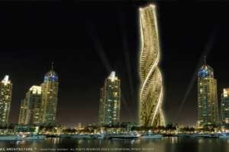 Created by revolutionary architect Dr. David Fisher, the Dynamic Tower in Dubai is the first Building in Motion to be constructed in the world. The developer is Rotating Tower Dubai Development Limited of Dynamic Group. *** Local Caption ***  REVOLVING TOWER05.jpg *** Local Caption ***  REVOLVING TOWER05.jpg