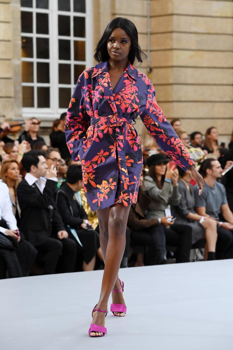 Leomie Anderson walks the runway during the L'Oreal Paris show as part of Paris Fashion Week on September 28, 2019. Getty Images