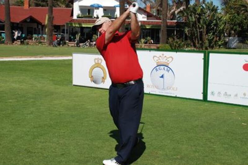 Stephen Dodd tees off at the Royal Golf D'Anfa Open.