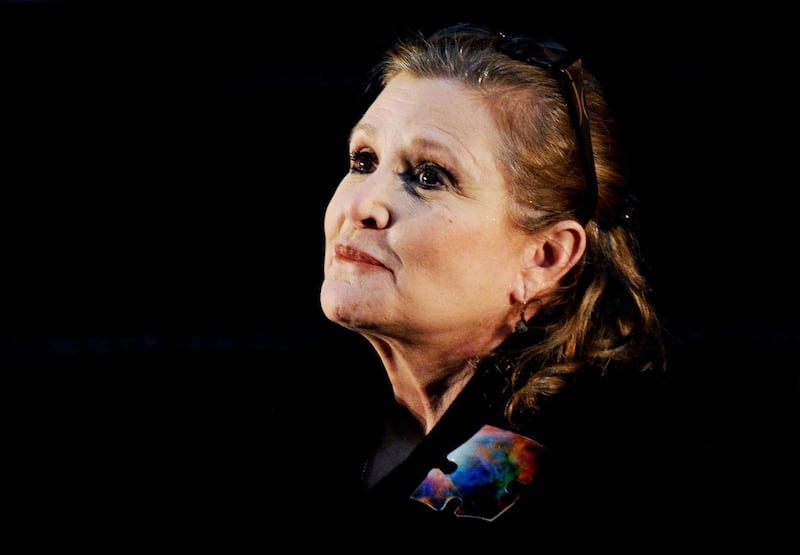 Carrie Fisher won a posthumous Grammy for her The Princess Diarist at the 60th annual Grammy Awards ceremony. EPA