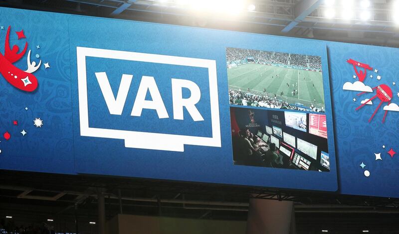 Soccer Football - World Cup - Group D - Nigeria vs Argentina - Saint Petersburg Stadium, Saint Petersburg, Russia - June 26, 2018   General view of the big screen as an incident is reviewed on VAR          REUTERS/Sergio Perez