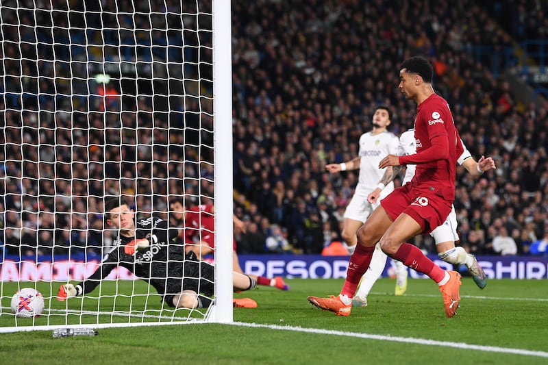Cody Gakpo – 8. Showing signs of progress in the false nine role, where he linked play elegantly on the front line. Rarely gave away possession and was patient with his decision-making. Opened the scoring and picked up an assist after finding Salah for his brace.  Getty