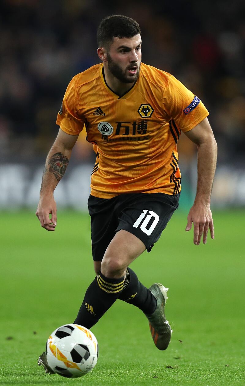 WOLVERHAMPTON, ENGLAND - DECEMBER 12:  Patrick Cutrone of Wolverhampton Wanderers runs with the ball during the UEFA Europa League group K match between Wolverhampton Wanderers and Besiktas at Molineux on December 12, 2019 in Wolverhampton, United Kingdom. (Photo by David Rogers/Getty Images)