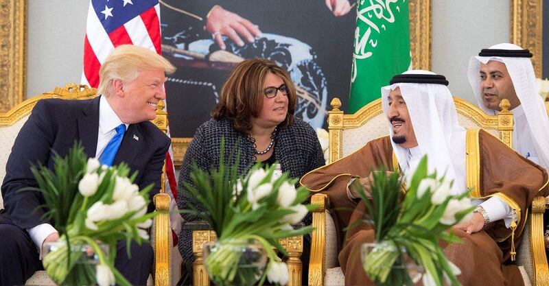 Mr Trump and Saudi leaders hope to deepen the strategic security and economic partnership that has been at the core of the two countries’ relationship for eight decades. Saudi Royal Court / Handout via Reuters