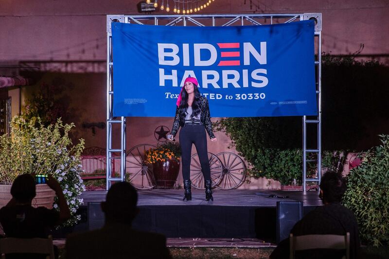 Voting Biden: Singer Cher. AFP