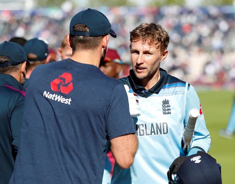 Cricket - ICC Cricket World Cup - England v West Indies - The Ageas Bowl, Southampton, Britain - June 14, 2019   England's Joe Root celebrates after winning the match   Action Images via Reuters/Paul Childs