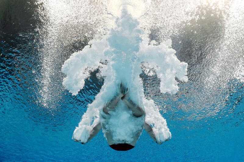 England's Matthew Lee in action in the men's 10-metre platform competition at the Commonwealth Games - at Sandwell Aquatics Centre in Birmingham, on August 7, 2022. Reuters