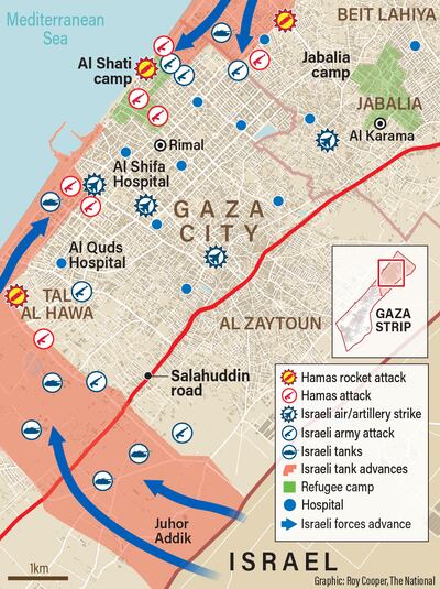 The first phase of Israeli operations in Gaza in November
