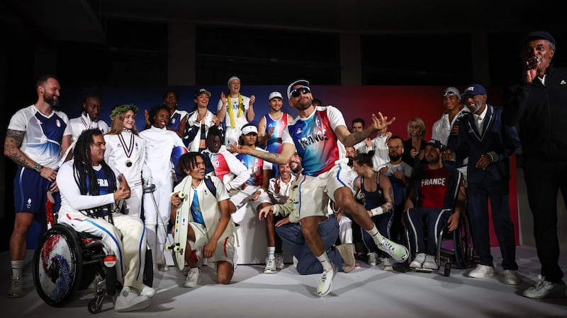 French athletes unveil their team's Olympic kit in Paris. AFP