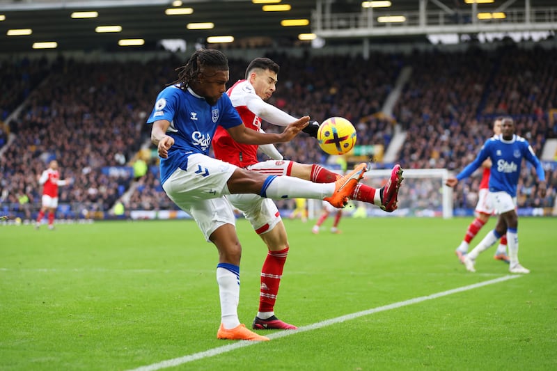 Alex Iwobi - 6, Put in a lot of good work to help the full-back behind him and delivered a good cross that forced Gabriel Magalhaes into an awkward clearance. His cross was poor after some great work from Calvert-Lewin, and he was saved by Coady after playing a poor pass.

Getty
