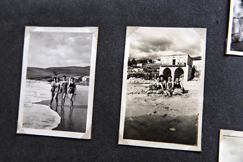Mrs Hernacka-Azzi and her friends at the beach in Maamaltein, Lebanon in the 50s.