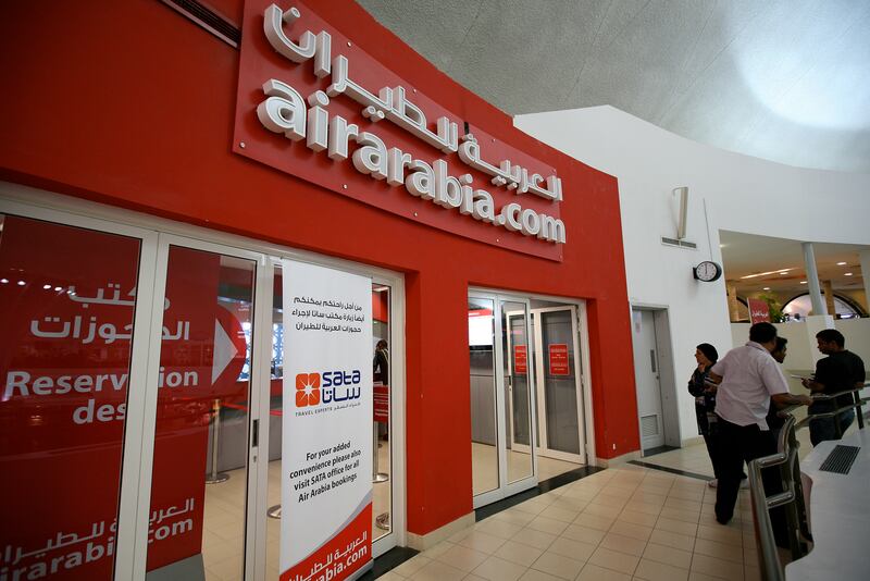 
SHARJAH, UNITED ARAB EMIRATES – April 6: Air Arabia office in the Sharjah International Airport in Sharjah. (Pawan Singh / The National) *** Local Caption ***  PS06- AIR ARABIA.jpg