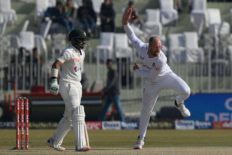 Jack Leach - 7. Went for 246 runs in the Test match, but ended up laughing last with the wicket that finally ended Naseem Shah’s resistance. AFP