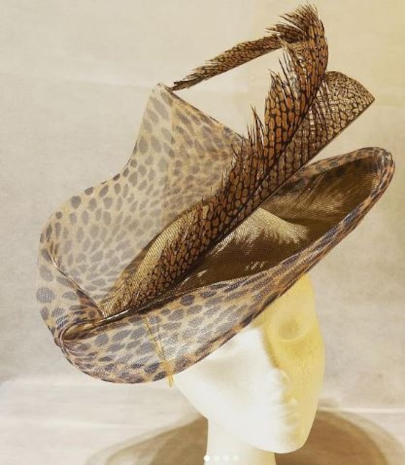 Animal-print fascinator, price on request, by Colibri Hats. Photo: Instagram / colibri.hats