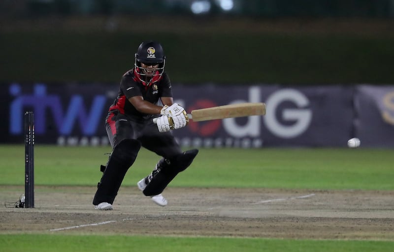 UAE's Kavisha Egodage in action.