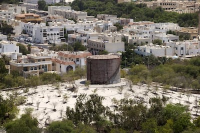The Niqa bin Ateej water tank and park in Khalidiyah as it looked in 2014. Christopher Pike / The National