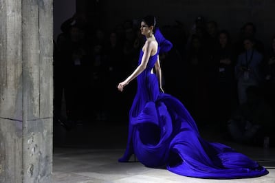 A look from Gupta's haute couture spring/summer 2023 show. Getty Images