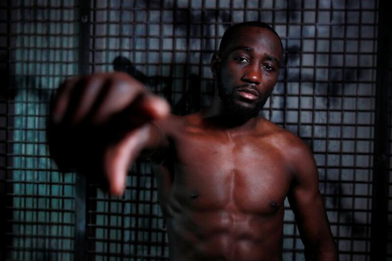 Terence Crawford poses during the media work-out day. Reuters