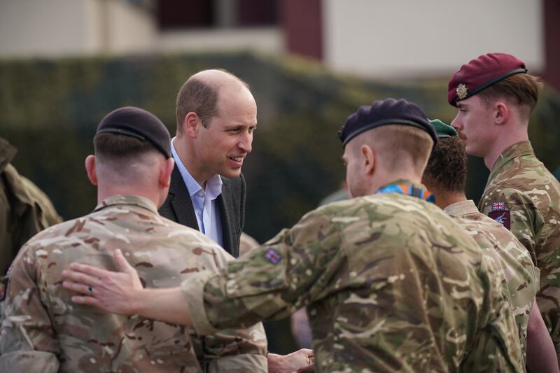 Prince William is meeting Polish and British troops to learn about the strong companionship they have formed in working together to support Ukraine. Getty 