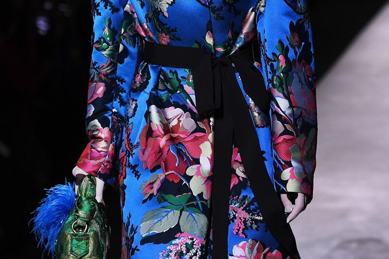 Rich brocade fabrics at Dries Van Noten and Christian Lacroix, for Spring-Summer 2020. AFP
