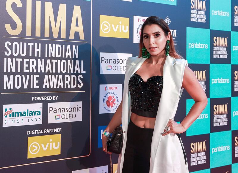 Dubai, United Arab Emirates, September 14, 2018.  SIIMA Day 1 Red Carpet.-- Shalini Chopra  
Victor Besa/The National
Section:  AC
Reporter:  Felicity Campbell