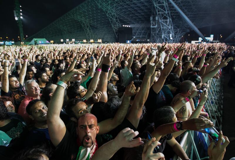 Metallica in concert in Abu Dhabi on 19 April 2013.
CREDIT: Courtesy Flash