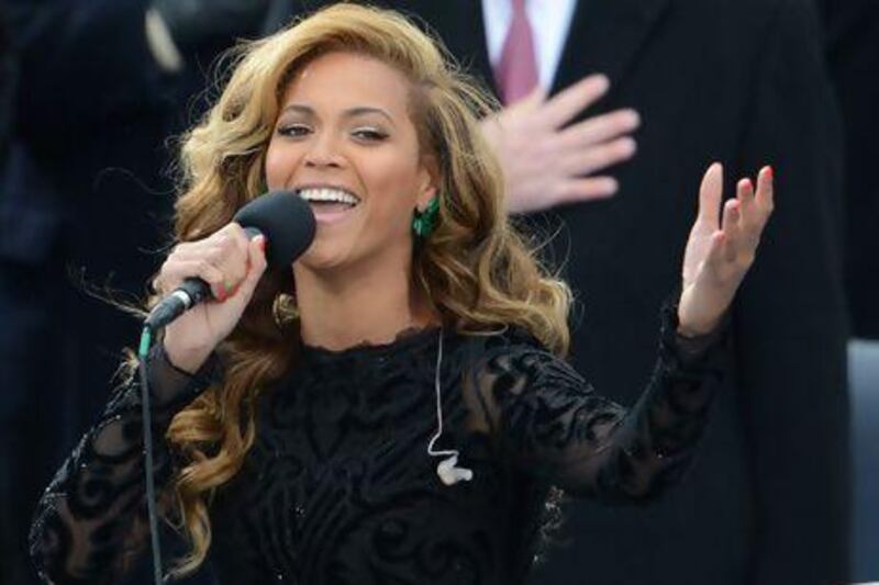 Beyoncé performs at the Obama inauguration. Stan Honda / AFP