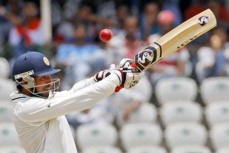 India's Cheteshwar Pujara hit a century against New Zealand in Hyderabad.
