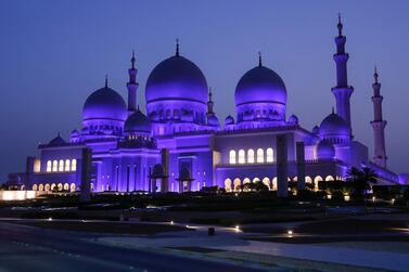 Sheikh Zayed Grand Mosque by night. Victor Besa / The National