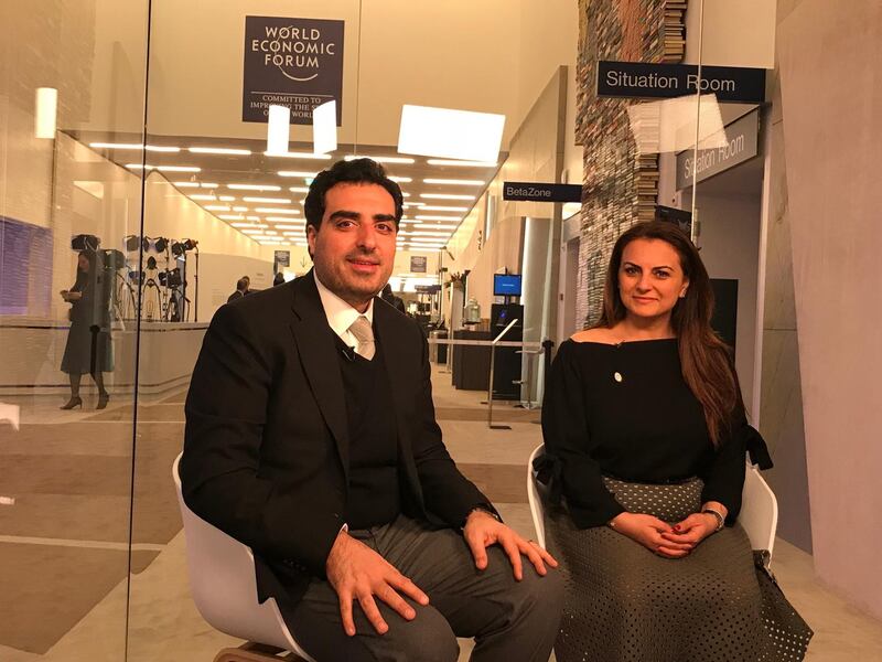 The National’s Editor in Chief Mina Al-Oraibi and Assistant Editor in Chief Mustafa Alrawi are in Davos, Switzerland for the World Economic Forum