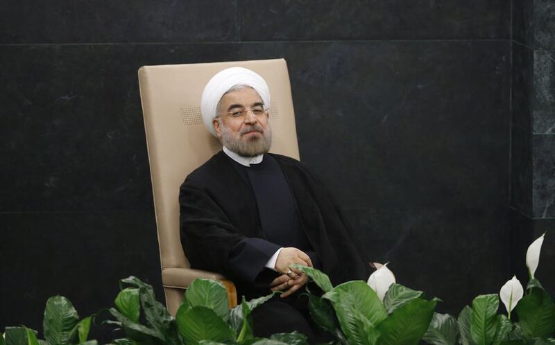 Iran’s president Hassan Rouhani travels to Oman on March 12, 2014, on his first official visit to a Gulf Arab state. Ray Stubblebine/ Reuters