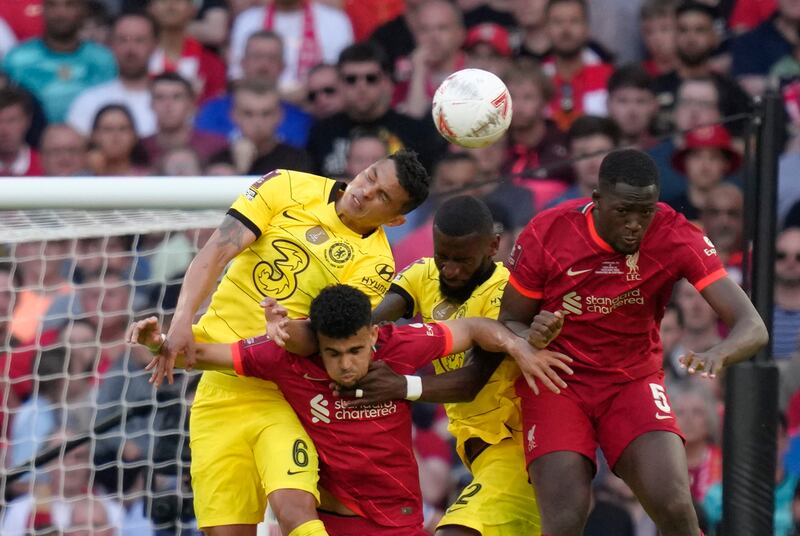 Antonio Rudiger - 8. The German’s side of the pitch was more secure in the first period and he handled Salah well until the Egyptian’s departure. He was robust in the tackle and showed off his pace when chasing Mane down in extra time. AP