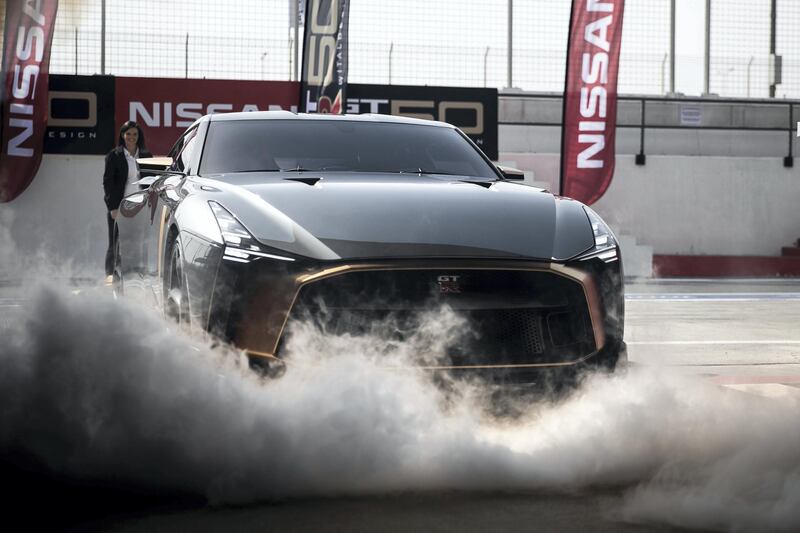 DUBAI, UNITED ARAB EMIRATES - JANUARY 28, 2019.

Middle East debut of the Nissan GT-R50 special edition.

(Photo by Reem Mohammed/The National)

Reporter: ADAM WORKMAN
Section:  WK