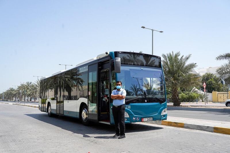 Abu Dhabi's Integrated Transport Centre announced all of its public bus drivers had been vaccinated. Courtesy: ITC
