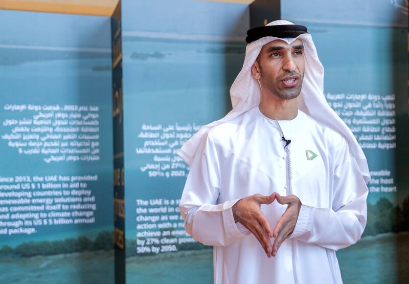 Abu Dhabi, United Arab Emirates, June 30, 2019.   Abu Dhabi Climate Meeting at the Emirates Palace.-- His Excellency Dr. Thani bin Ahmed Al Zeyoudi, Minister of Climate Change and Environment.
Victor Besa/The National
Section:  NA
Reporter:  John Dennehy