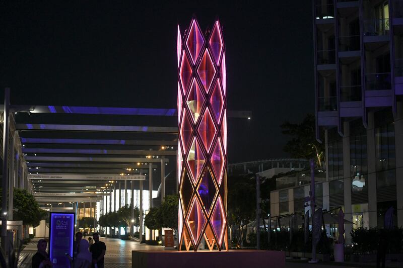 Minaret 2.0 by Abdalla Almulla is a stunning geometric piece inspired by the design and function of mosque’s minaret