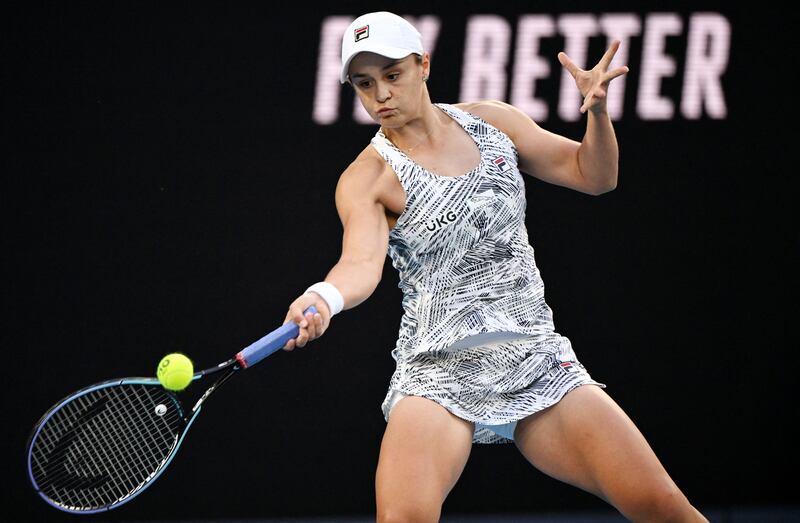 Ashleigh Barty dropped just one game against Lesia Tsurenko in the Australian Open first round on Monday. Reuters