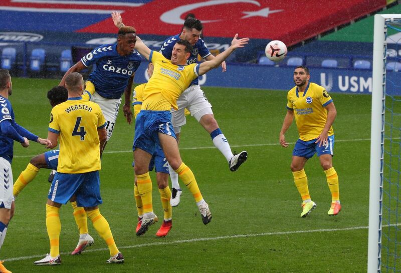 Michael Keane - 7: Looked comfortable for the majority of the game, was unlucky to see Maupay’s effort go through his legs on the line. AFP