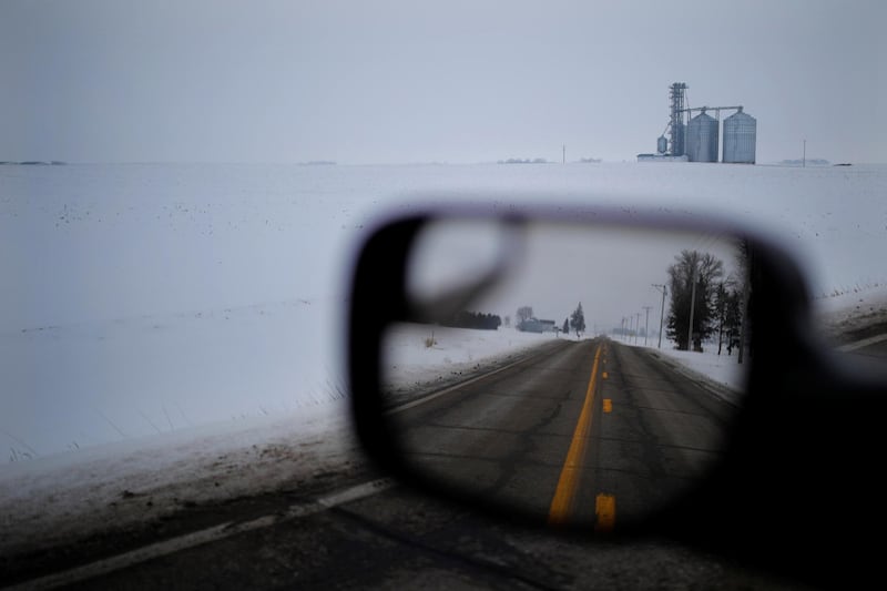 A farmland is seen covered by snow near Nevada, Iowa, USA. Reuters