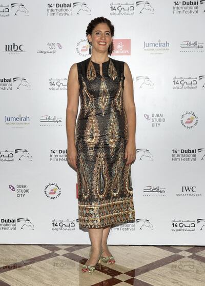 DUBAI, UNITED ARAB EMIRATES - DECEMBER 10:  Director Annemarie Jacir attends the "Wajib" red carpet on day five of the 14th annual Dubai International Film Festival held at the Madinat Jumeriah Complex on December 10, 2017 in Dubai, United Arab Emirates.  (Photo by Vittorio Zunino Celotto/Getty Images for DIFF)