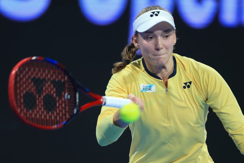 Kazakhstan's Elena Rybakina started well before injury hampered her game in the final. AP